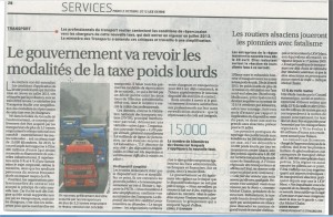 Evolution de la taxe PL (oct 2012)